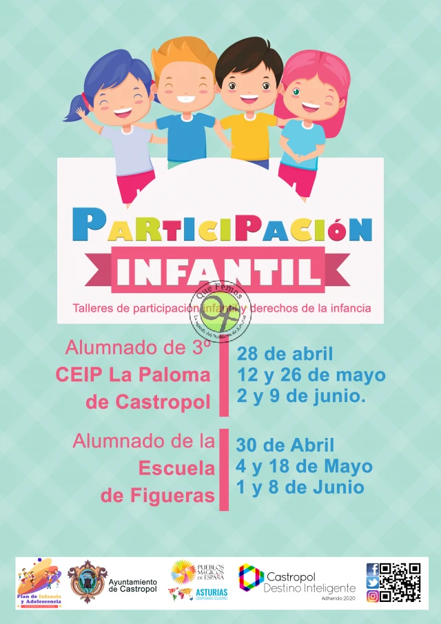 Talleres de participación infantil y derechos de la infancia en Castropol y Figueras