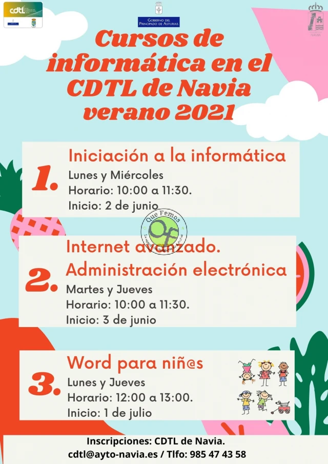 Cursos de informática en el CDTL de Navia