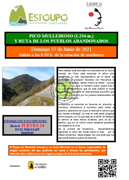 Grupo de Montaña Estoupo: Ruta al Pico Mulleiroso y Ruta de los Pueblos Abandonados