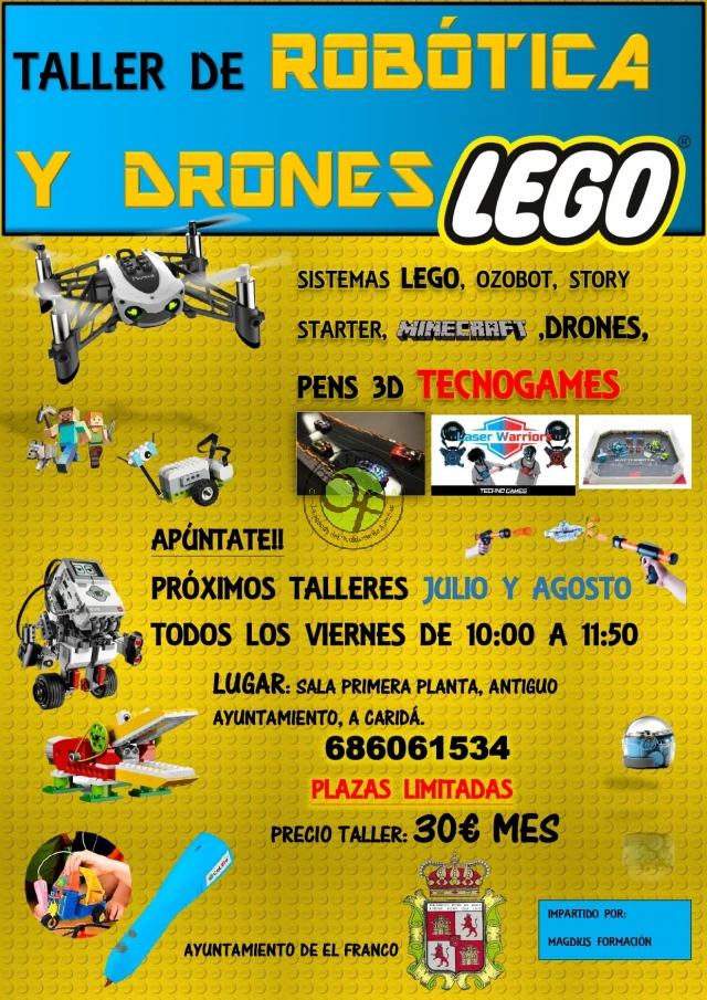 Taller de robótica y drones Lego en A Caridá