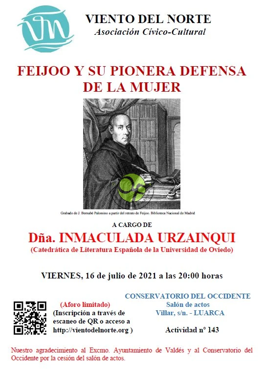 Conferencia en Luarca sobre Feijoo y su defensa de la mujer