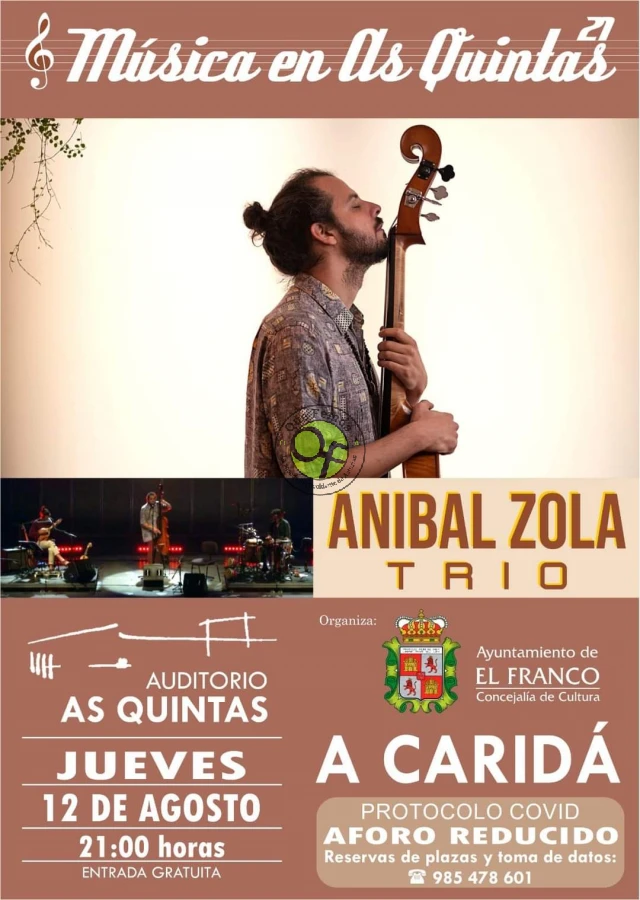 Anibal Zola Trío en concierto, en A Caridá