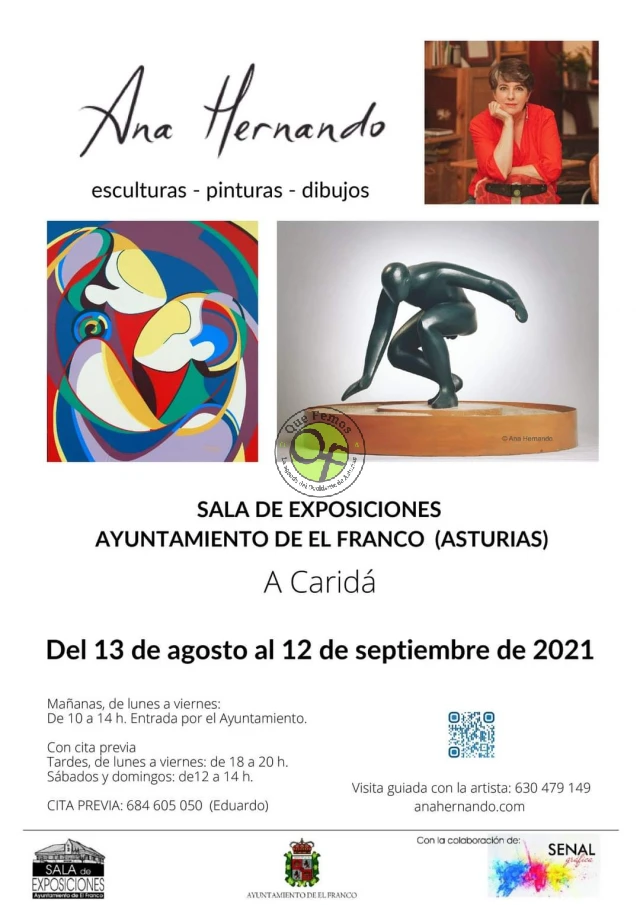 Exposición de pinturas, esculturas y dibujos de Ana Hernando, en A Caridá