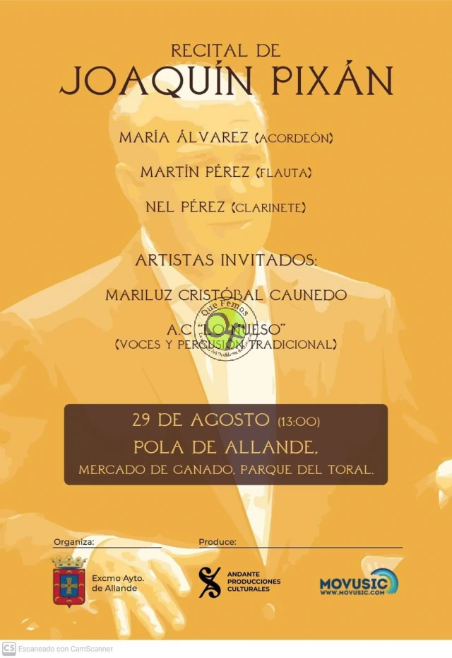Recital de Joaquín Pixán en Pola de Allande