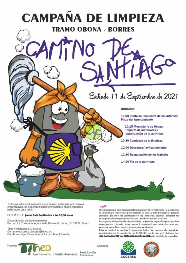 Campaña de limpieza del Camino de Santiago en Tineo