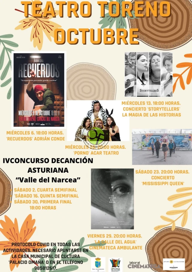 Octubre Cultural en Cangas del Narcea: cine, conciertos y teatro