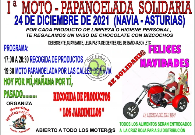 I Moto-Papanoelada Solidaria en Navia 2021