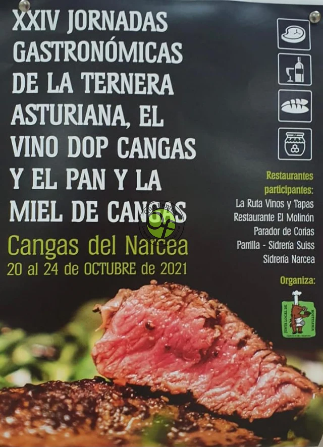 XXIV Jornadas Gastronómicas de la Ternera Asturiana, el vino DOP Cangas y el pan y la miel de Cangas del Narcea