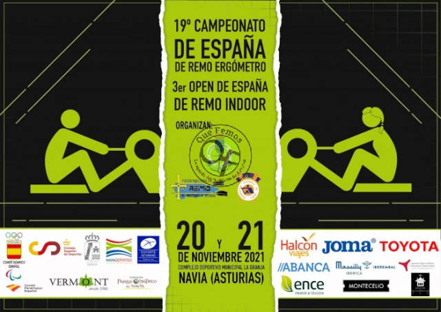 El Campeonato de España de remo indoor 2021 se disputará en Navia