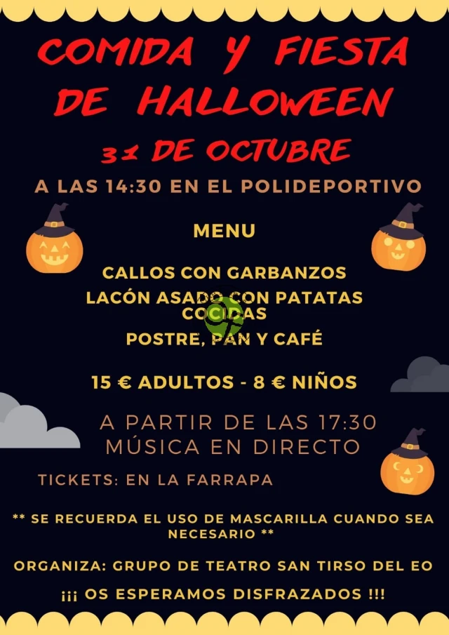 Halloween 2021 en San Tirso de Abres: comida y música en directo