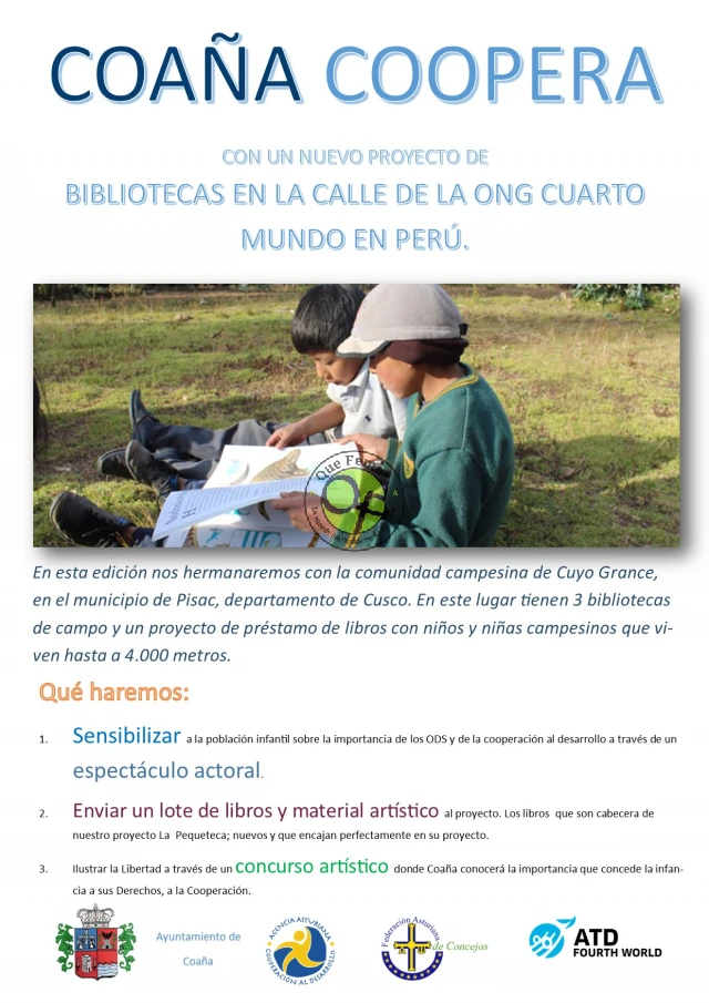 Coaña coopera con Perú, trabajando en favor del Desarrollo Sostenible y los Derechos de la Infancia