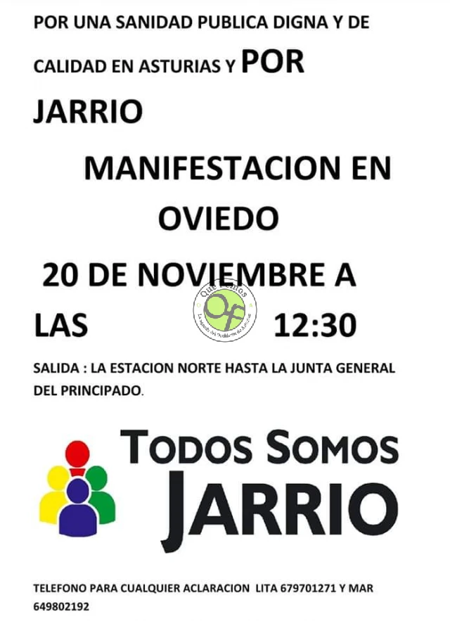 La plataforma Todos Somos Jarrio organiza una nueva manifestación para el sábado, en Oviedo