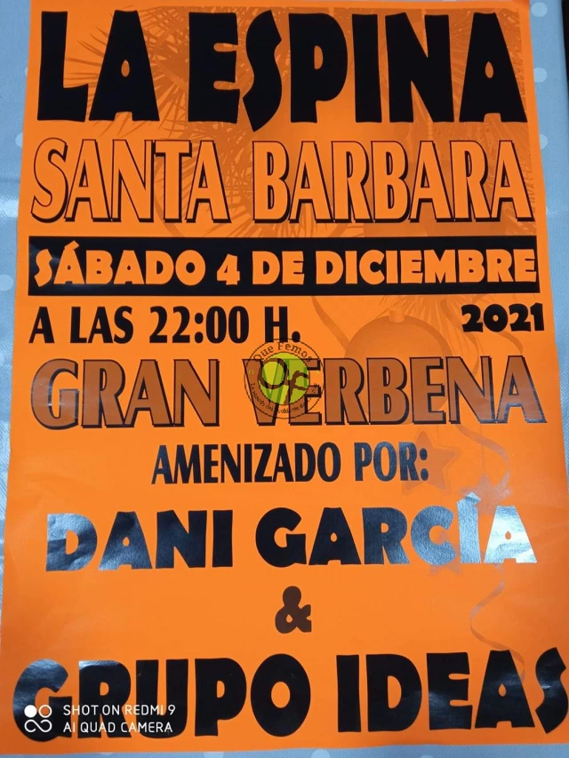 Fiesta de Santa Bárbara 2021 en La Espina