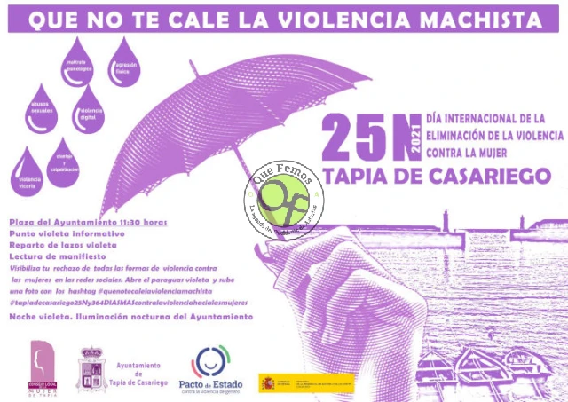 Tapia se suma al Día de la Eliminación de la Violencia contra la Mujer