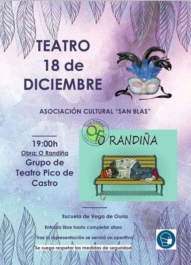 La Asociación Cultural San Blas organiza una tarde de teatro en Vega de Ouria (CANCELADO)