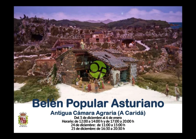 El Belén Popular Asturiano podrá visitarse, un año más, en A Caridá