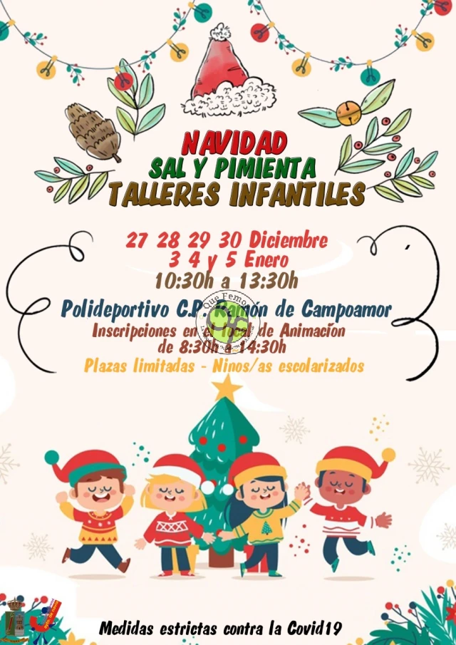 Talleres infantiles Sal y Pimienta, especial Navidad, en Navia