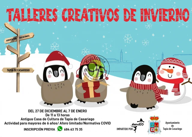 Talleres creativos de invierno en Tapia