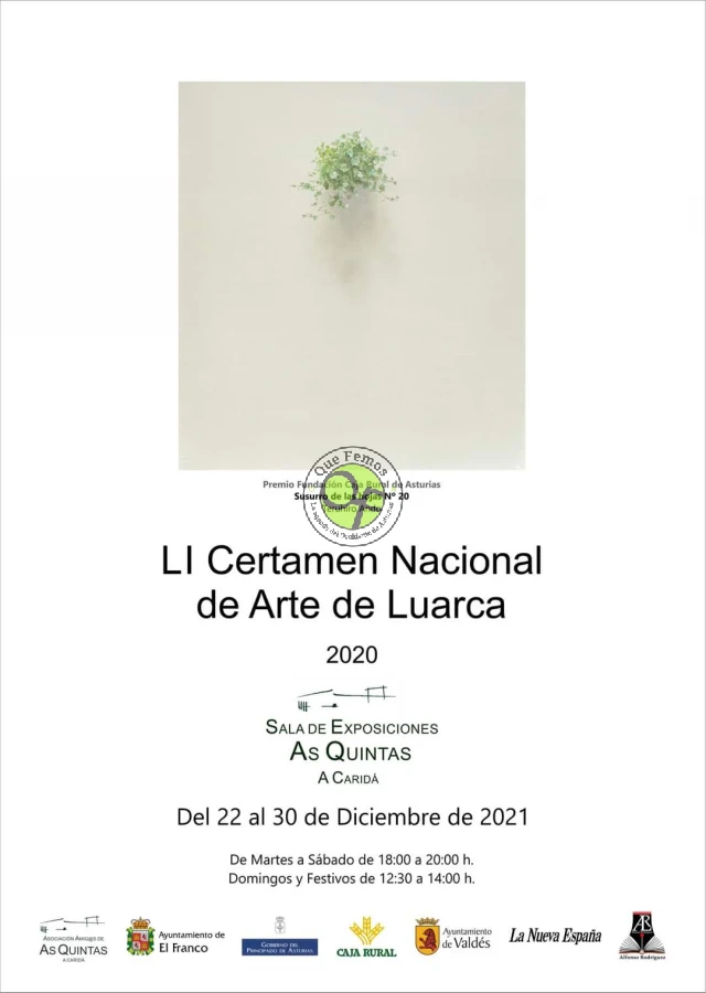 La exposición del LI Certamen Nacional de Arte de Luarca 2020 visita A Caridá