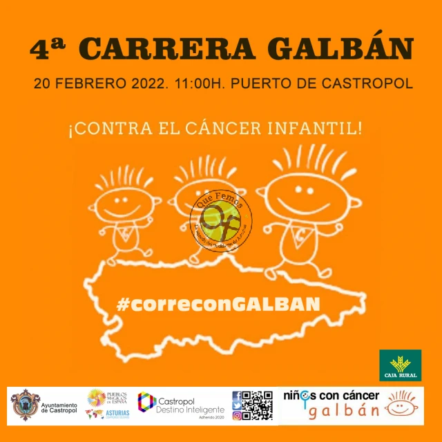 4ª Carrera Galbán contra el cáncer infantil 2022 en Castropol