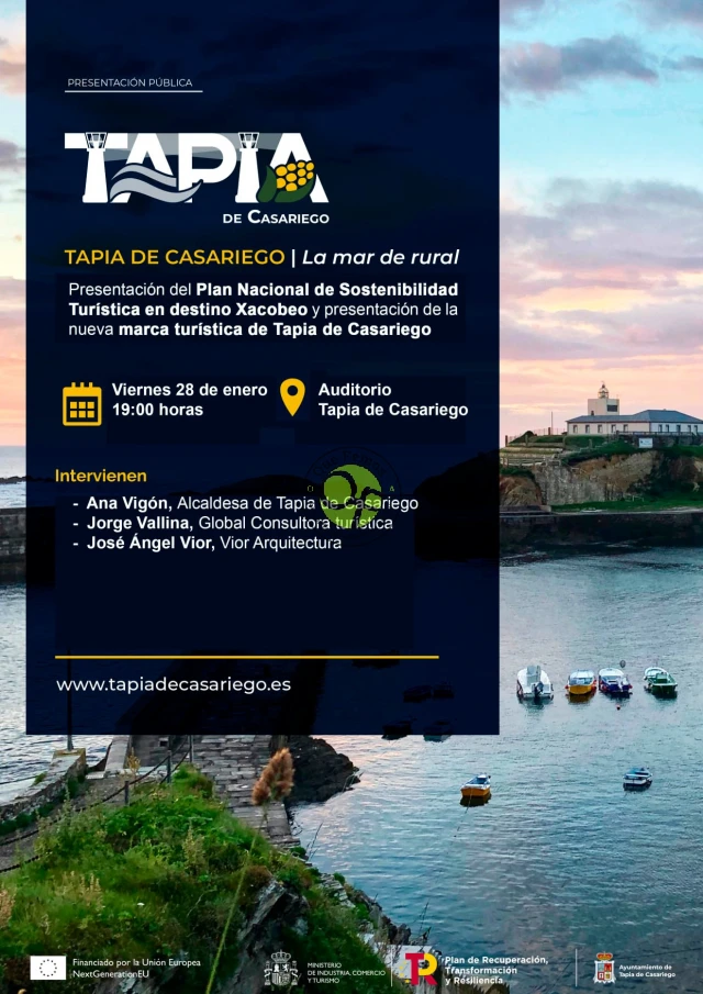 Presentación Pública del Plan Nacional de Sostenibilidad Turística :“Tapia de Casariego, La mar de rural” y presentación de la marca turística de Tapia
