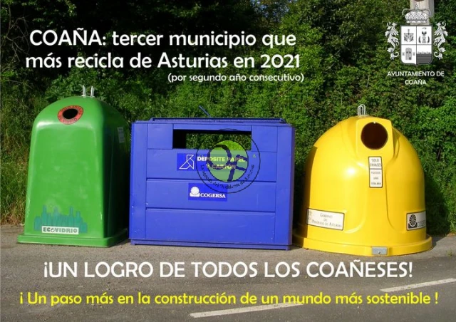 Un año más, Coaña se sube al pódium de los concejos más recicladores de Asturias