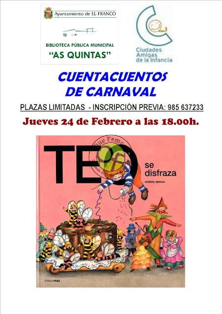 Cuentacuentos de Carnaval en As Quintas: 