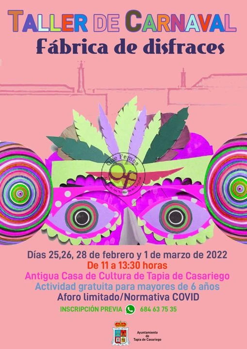 Taller de Carnaval: fábrica de disfraces, en Tapia de Casariego