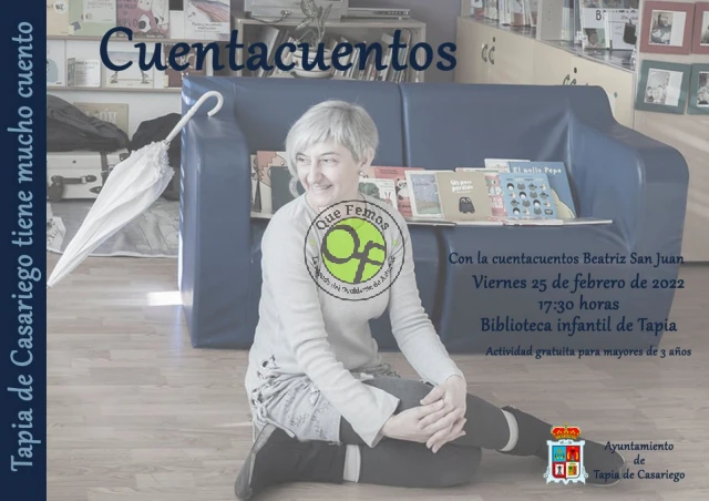 Beatriz San Juan protagoniza un divertido cuentacuentos en la Biblioteca de Tapia