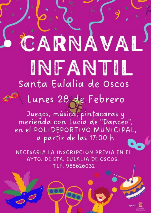 Carnaval infantil en Santalla de Oscos
