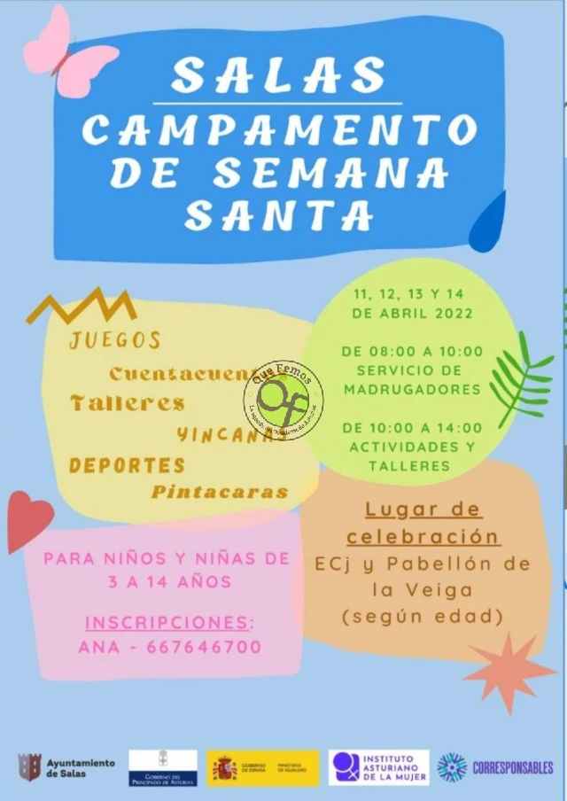 Campamento infantil y juvenil de Semana Santa en Salas