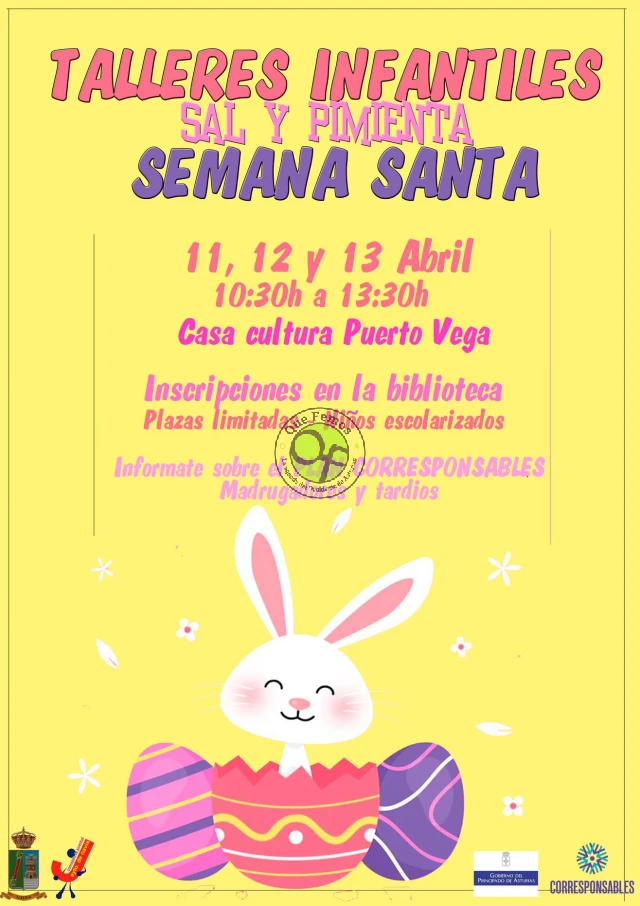 Talleres infantiles de Sal y Pimienta en Puerto de Vega: Semana Santa 2022