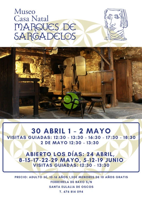 Museo Casa Natal Marqués de Sargadelos: puente de mayo y visitas guiadas