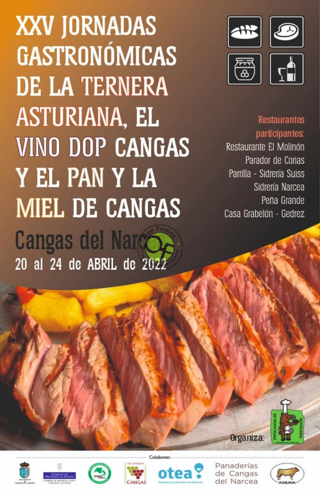 XXV Jornadas Gastronómicas de la ternera asturiana, el vino DOP Cangas y el pan y la miel de Cangas