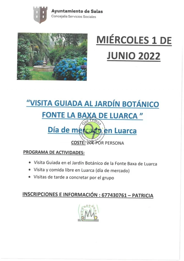 Visita guiada al jardín botánico Fonte Baxa de Luarca