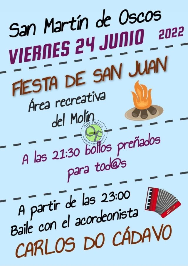 Fiesta de San Juan 2022 en Samartín d'Oscos