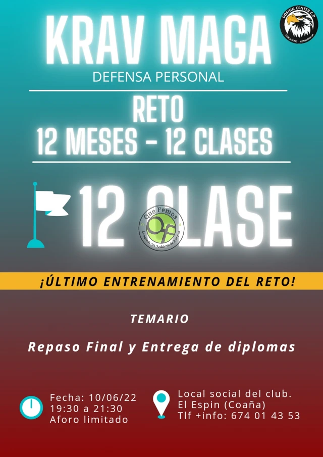 Última clase del reto 12 meses-12 clases de defensa personal en El Espín