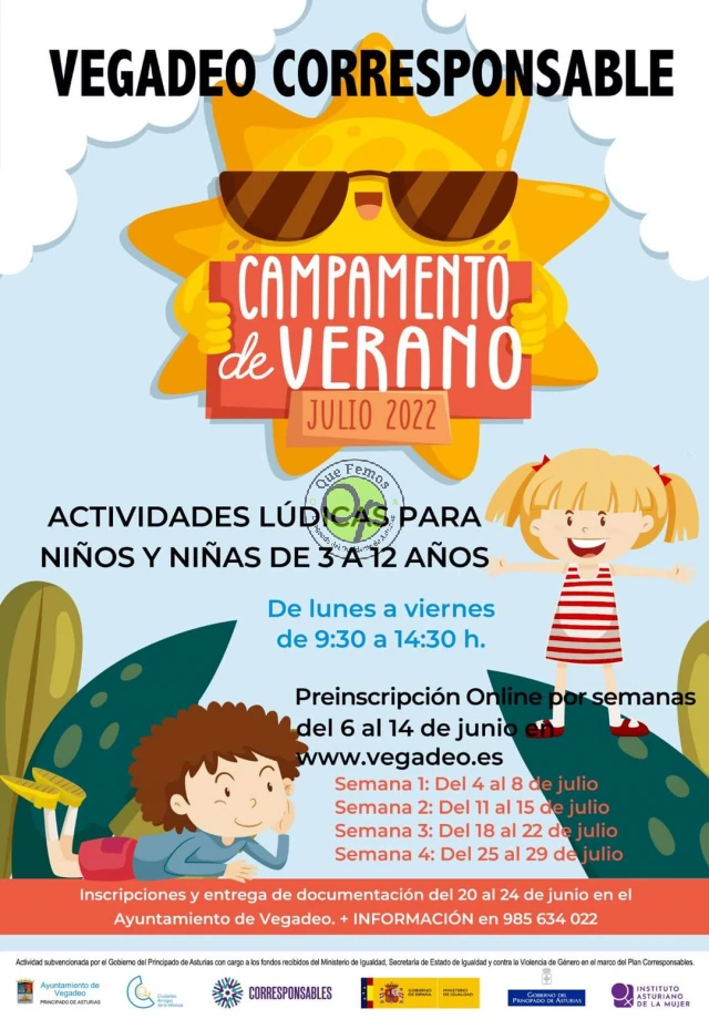 Campamento de Verano para infancia en Vegadeo 2022