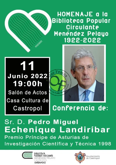 Conferencia de Pedro Echenique Landiríbar y homenaje a la Biblioteca de Castropol