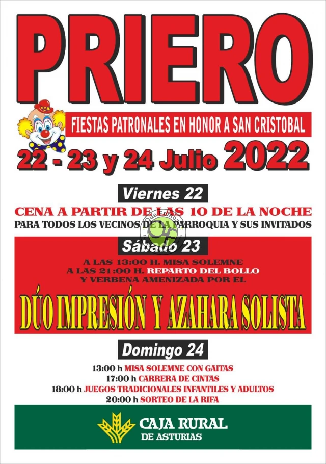Fiestas de San Cristóbal 2022 en Priero