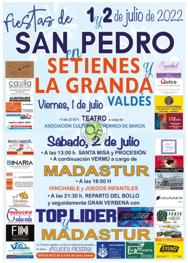 Fiestas de San Pedro 2022 en Setienes y La Granda