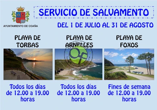 Playas de Coaña: Servicio de salvamento en 2022