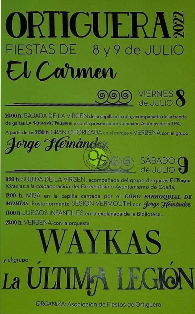Fiestas del Carmen 2022 en Ortiguera