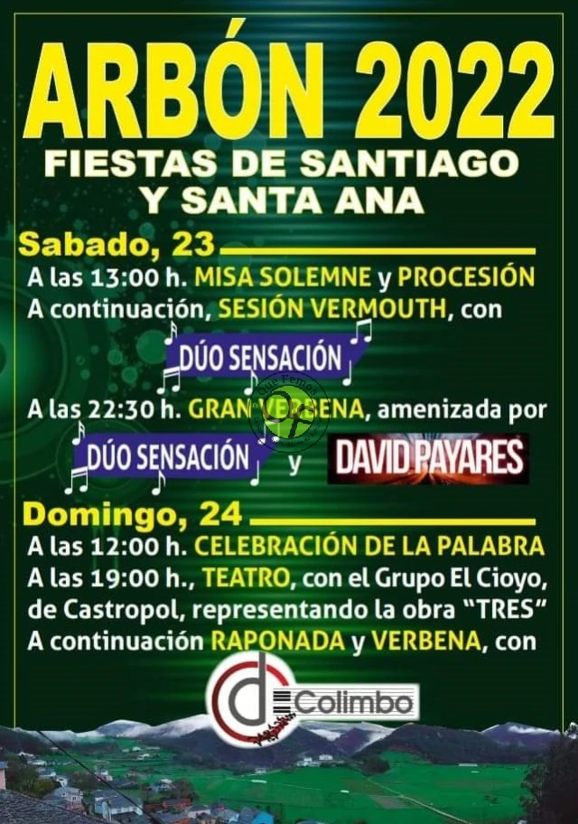 Fiestas de Santiago y Santa Ana 2022 en Arbón