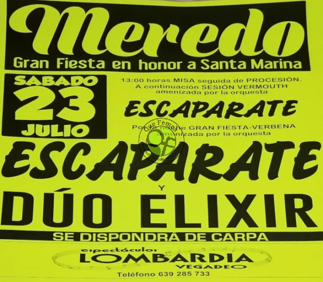 Fiesta de Santa Marina 2022 en Meredo