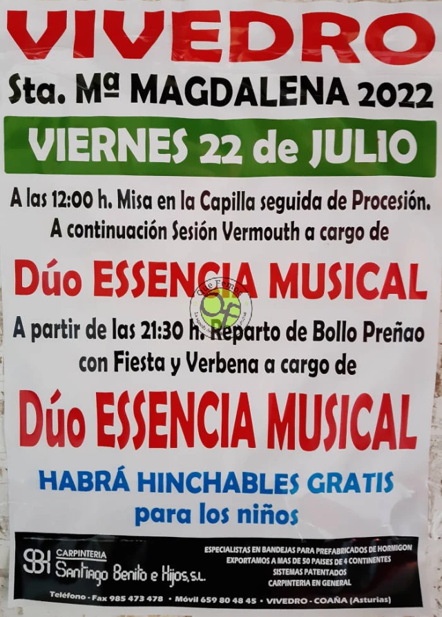 Fiestas de la Magdalena 2022 en Vivedro