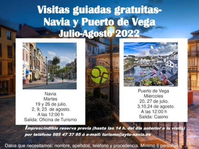 Visitas guiadas gratuitas a Navia y Puerto de Vega: verano 2022