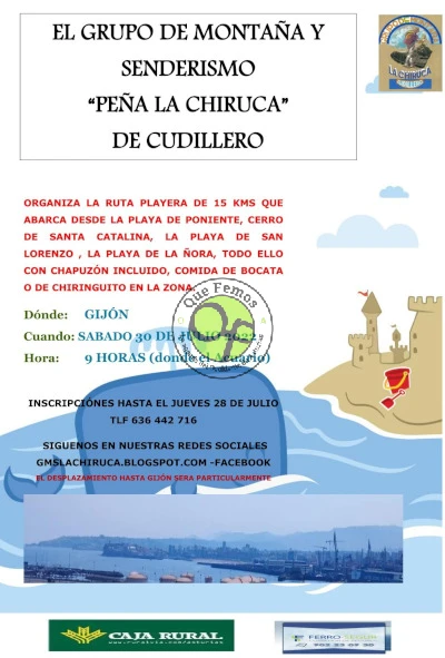 La Chiruca organiza una ruta playera por Gijón