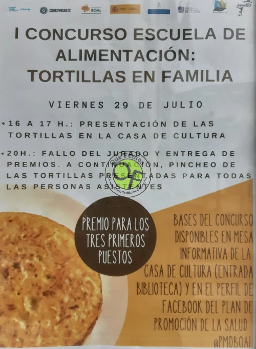 I Concurso Escuela de Alimentación de Tortillas en Familia en Boal