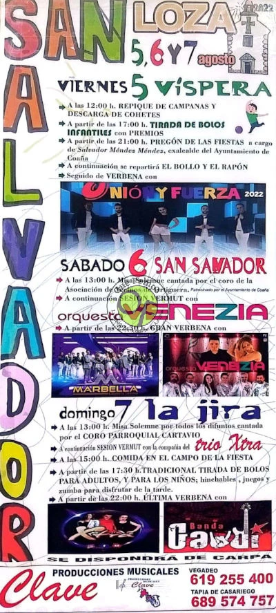 Fiestas de San Salvador 2022 en Loza